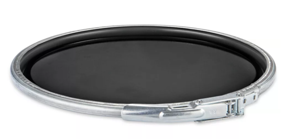 Steel Pail Lever Lock Lid - Lined, Black
