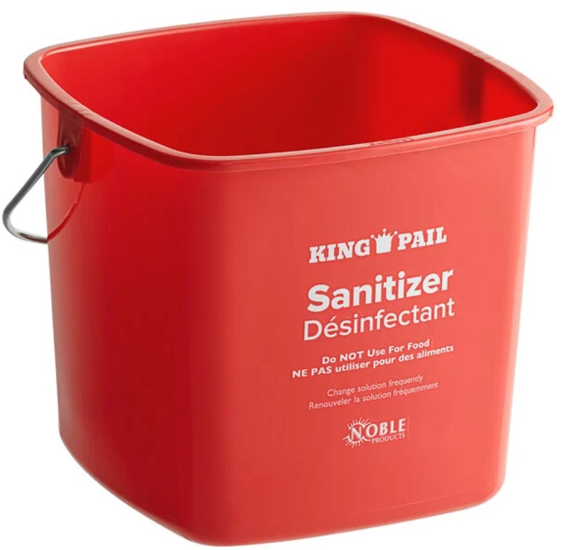 3 Qt. Red Sanitizing Pail