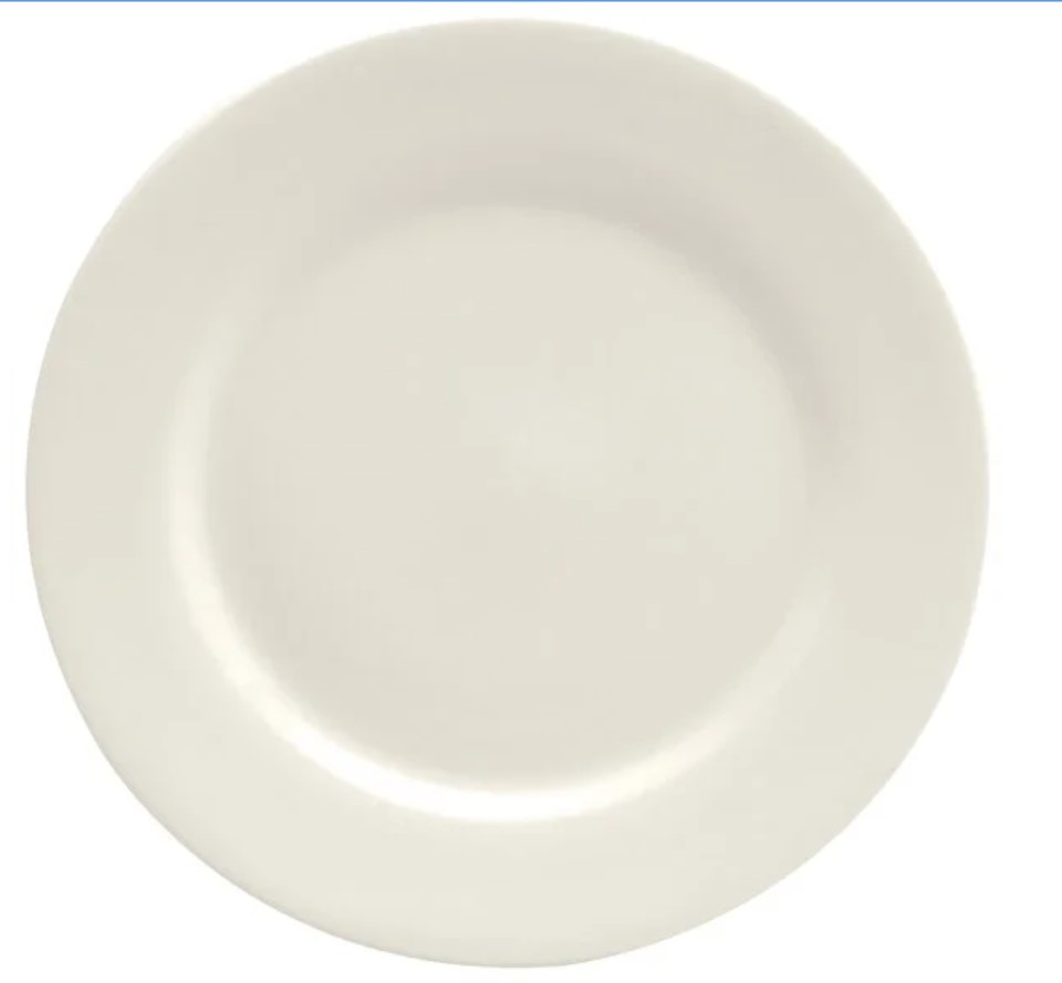 5 1/2" Rolled Edge Porcelain Plate - 36/Case
