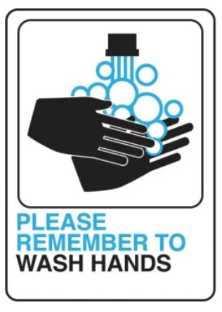 [282] Hand Wash sign, 5PK