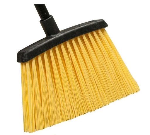 [974] Broom, Angle, 12", Poly Bristles, 48" Handle