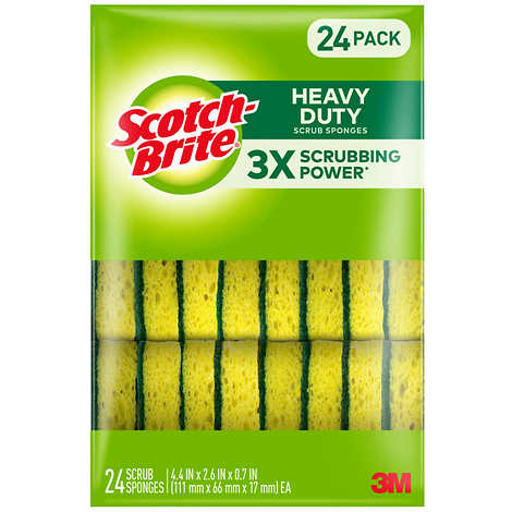 [1067] Sponges, yellow, 24pk, Heavy Duty