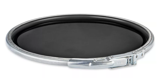 [1202] Steel Pail Lever Lock Lid - Lined, Black