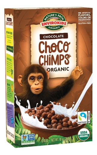 [1249] Choco Chimps Organic Cereal Nat. Path 12x10oz