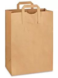[1252] Recycled Grocery Bags - 1⁄6 Barrel, Flat Handle, 300ct.