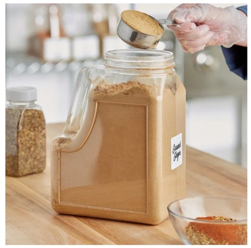 [1711] 160 oz. Rectangular Plastic Spice Container