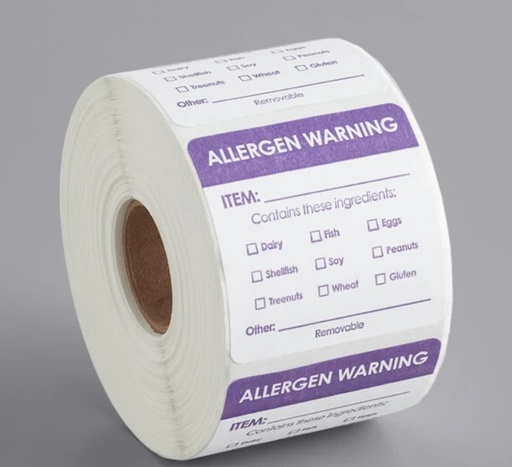[1718] Allergy Labels, 500/roll