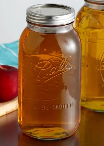 [2724] Jar, glass, 64oz., wide-mouth, w/ lid, 6pk.
