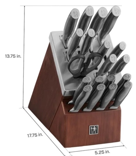 [2746] 20-piece Self-Sharpening Knife Block Set